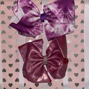 Purple and Pink Hair Bows